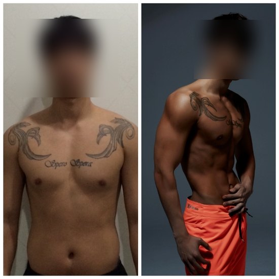직장인 회원 12주 전후 몸 변화 사진
